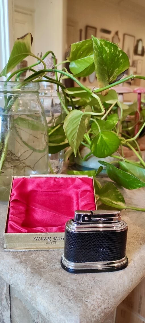 Briquet De Table Silver Match, Années 70 4 Briquet De Table Silver Match, Années 70 – Image 2