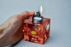 Briquet Loupe Par Antonio Imperatore, Verre De Murano Rose, Italie, 1970 -Fournitures Pour Fumeurs 111b03af f68a 43d4 aba7 9c941a43cb0b