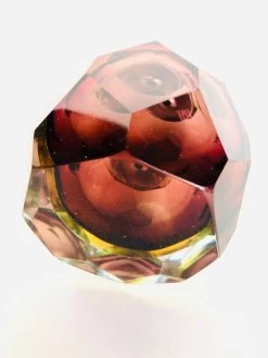 Briquet De Table Lie De Vin Et Jaune En Verre De Murano Sommerso Par Flavio Poli, Années 1960 -Fournitures Pour Fumeurs 16cf53ea 2bcd 4ecb b866 016bc647d2f2