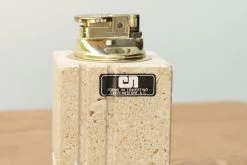 Briquet De Table En Travertin Cerri Nestore Années 70 -Fournitures Pour Fumeurs 177562ca dc7c 47fa a33d fe4c1234650a