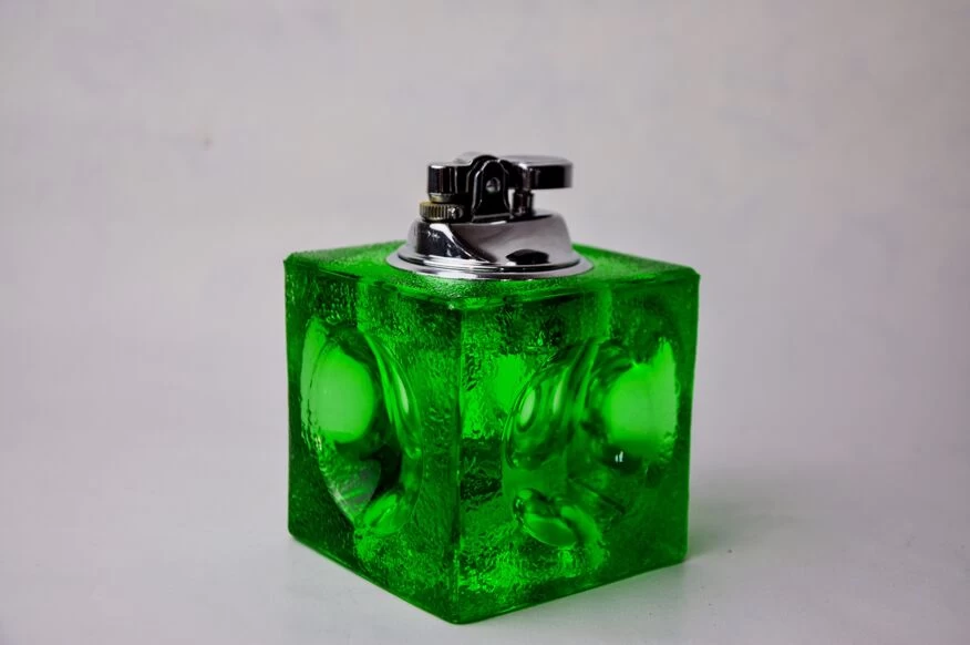 Briquet Glaçon Vert Par Antonio Imperatore, Verre De Murano, Italie, 1970 6 Briquet Glaçon Vert Par Antonio Imperatore, Verre De Murano, Italie, 1970 – Image 4