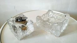 Briquet Et Cendrier En Verre Givré Kalmar Design Années 70 -Fournitures Pour Fumeurs 1f20e169 a343 4a11 9ff8 07ceba70bb98