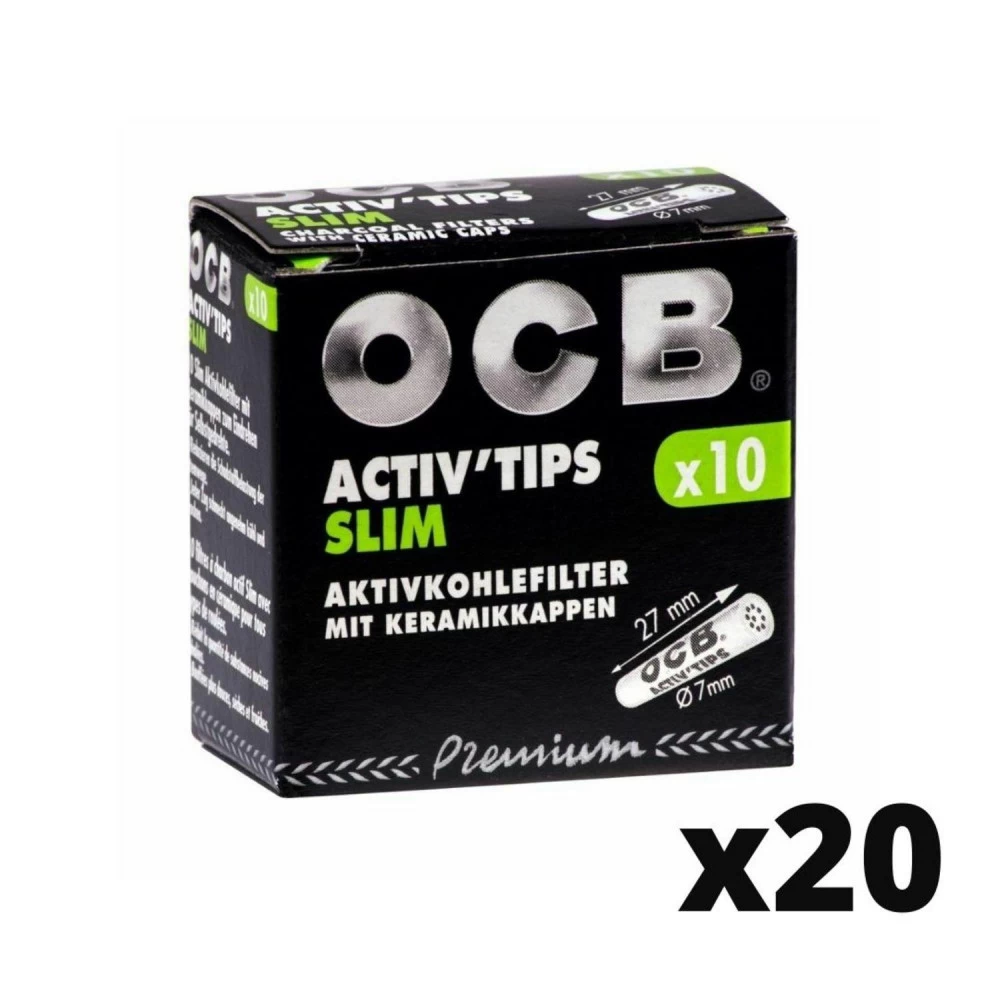 20 Boites De 10 Filtres Activ'Tips Au Charbon Actif - OCB Slim 4 20 Boites De 10 Filtres Activ'Tips Au Charbon Actif - OCB Slim – Image 2
