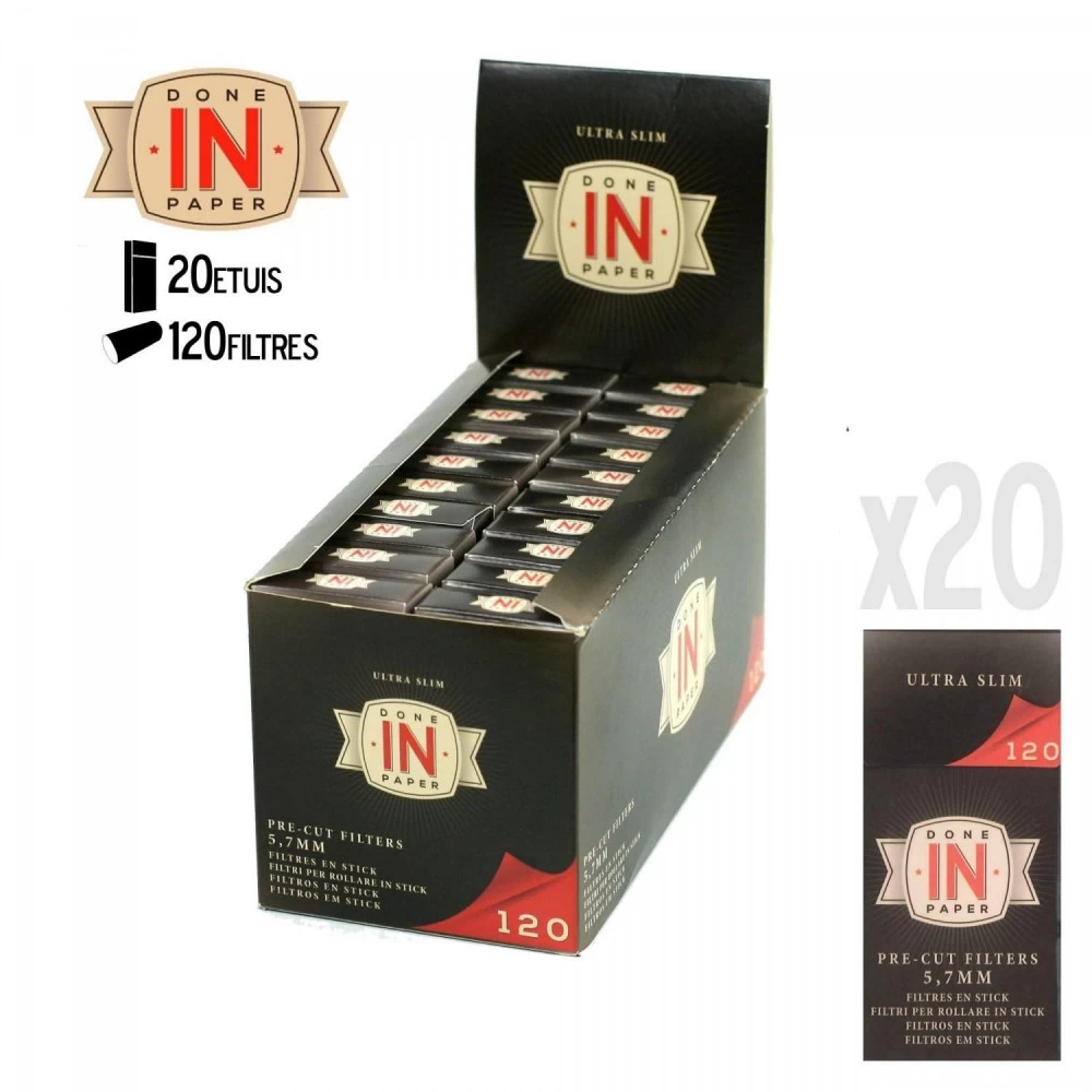 20 Etuis Filtres Sticks - Done In Paper