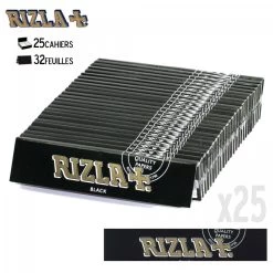 25 Cahiers De Feuilles Slim - Rizla Black