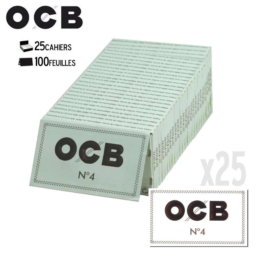 25 Cahiers De Papier à Rouler OCB Blanc 3 25 Cahiers De Papier à Rouler OCB Blanc
