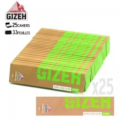 25 Carnets De Feuille Slim (KS) - GIZEH PURE