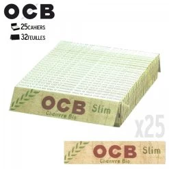 25 Carnets De Feuilles Slim - OCB Chanvre Bio