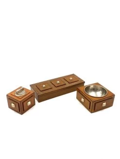 Cendrier En Bois Et Laiton, Briquet De Table Et Boîte à Cigares, France 1950 -Fournitures Pour Fumeurs 2aa1ed04 4d7f 4aca 8caa 29a581e3a307