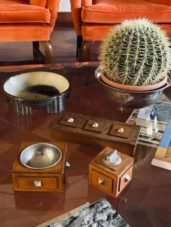 Cendrier En Bois Et Laiton, Briquet De Table Et Boîte à Cigares, France 1950 -Fournitures Pour Fumeurs 2bf14512 e149 4845 8c8c 85a7d215a975