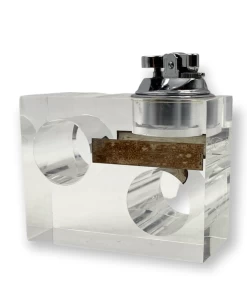 Briquet De Table Cubiste Clair Lucite Et Laiton, Italie Années 1970 -Fournitures Pour Fumeurs 2d14fa09 3d16 4afa 949e f4d26955cd9d