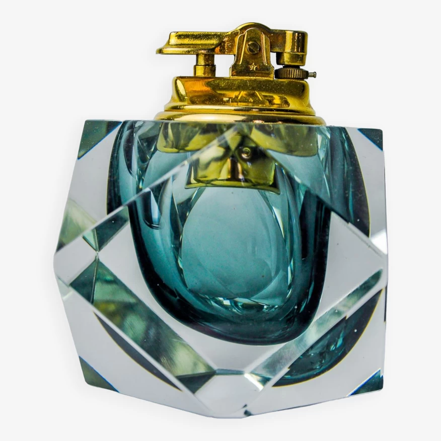 Briquet Sommerso Gris Par Seguso, Murano, Italie, 1970 3 Briquet Sommerso Gris Par Seguso, Murano, Italie, 1970