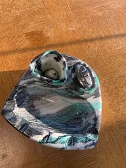 Cendrier En Céramique émaillée Composé De Trois Pièces Dont Un Briquet Rechargeable Vintage -Fournitures Pour Fumeurs 37c014ac d6fd 45ac 808d 82f39e2fa538