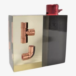 Briquet Résine Inclusions Design Années 70