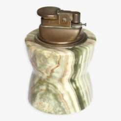 Briquet De Table En Onyx Années 70