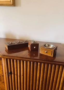 Cendrier En Bois Et Laiton, Briquet De Table Et Boîte à Cigares, France 1950 -Fournitures Pour Fumeurs 765250e4 fbc1 4f71 bde0 61db803bf4cf