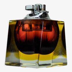 Briquet Sommerso Rouge Et Jaune Par Seguso, Verre De Murano, Italie, 970