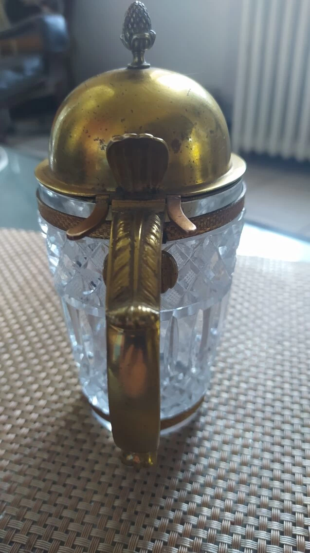 Briquet De Table 1950/1960 Cristal Et Bronze 9 Briquet De Table 1950/1960 Cristal Et Bronze – Image 7