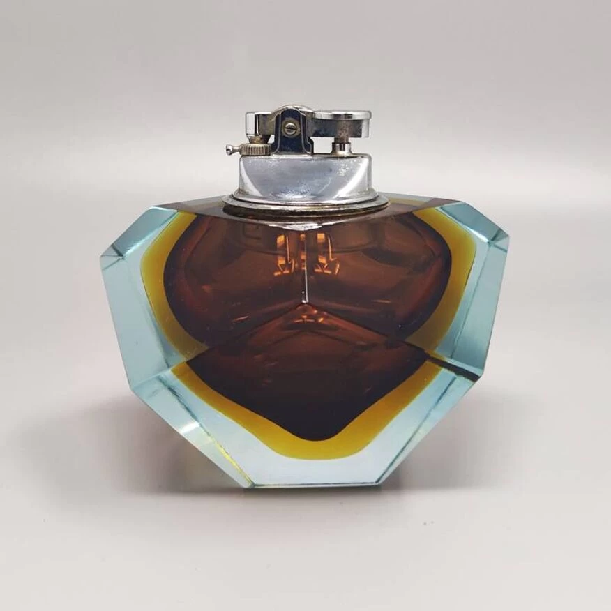 1960 Briquet De Table Rouge En Verre Sommerso De Murano Par Flavio Poli Pour Seguso. Fabriqué En Italie. 5 1960 Briquet De Table Rouge En Verre Sommerso De Murano Par Flavio Poli Pour Seguso. Fabriqué En Italie. – Image 3