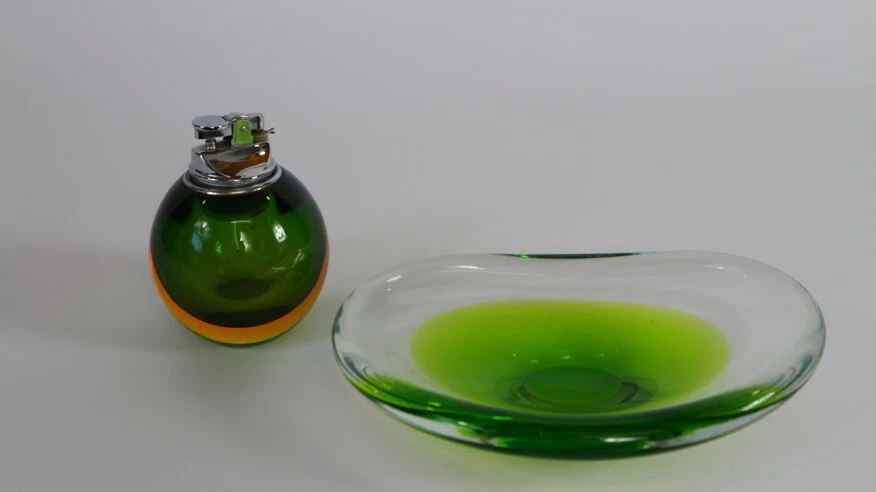 Cendrier Et Briquet En Verre De Murano 5 Cendrier Et Briquet En Verre De Murano – Image 3