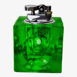 Briquet Glaçon Vert Par Antonio Imperatore, Verre De Murano, Italie, 1970