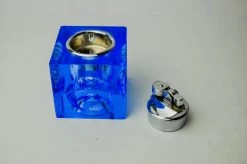 Briquet Loupe Par Antonio Imperatore, Verre De Murano Bleu, Italie, 1970 -Fournitures Pour Fumeurs ba3865bd fabd 459f 8b03 2cb46a70b012