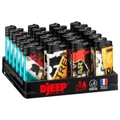 Barquette De 24 Briquets Djeep Assortis - Ripped Paper