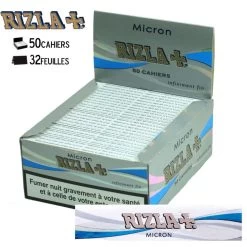 Boite De 50 Cahiers De Feuilles Slim Rizla Micron -Fournitures Pour Fumeurs boite de 50 cahiers de feuilles slim rizla micron 1