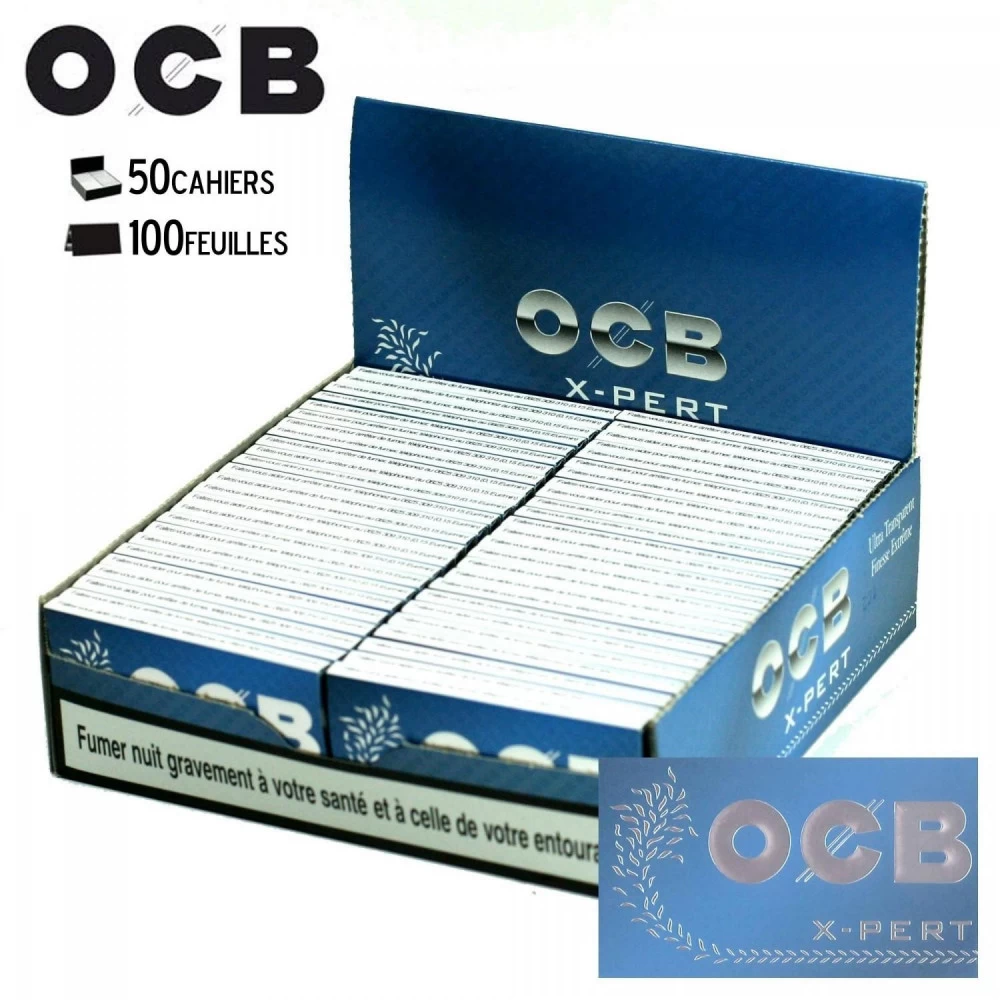 Boite De 50 Cahiers Feuilles à Rouler - OCB X-pert 3 Boite De 50 Cahiers Feuilles à Rouler - OCB X-pert