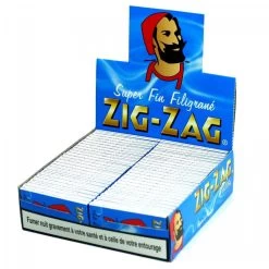 Boite De 50 Carnets De Feuilles à Rouler - Zig Zag Bleu -Fournitures Pour Fumeurs boite de 50 carnets de feuilles a rouler zig zag bleu 3