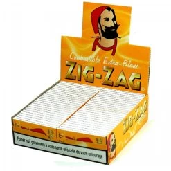 Boite De 50 Carnets De Papier à Rouler Zig Zag Jaune -Fournitures Pour Fumeurs boite de 50 carnets de feuilles a rouler zig zag jaune 3
