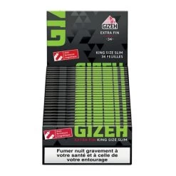 Boite De 50 Carnets De Feuilles Slim GIZEH BLACK Extra Fin