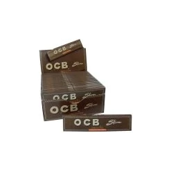 Boite De 50 Paquets De Feuilles OCB Slim, Non-Blanchi -Fournitures Pour Fumeurs boite de 50 paquets de feuilles ocb slim non blanchi 2