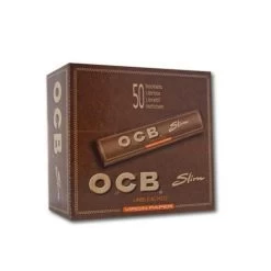 Boite De 50 Paquets De Feuilles OCB Slim, Non-Blanchi -Fournitures Pour Fumeurs boite de 50 paquets de feuilles ocb slim non blanchi 4