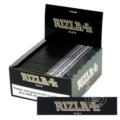 Boite De 50 Paquets De Feuilles Slim - Rizla Black -Fournitures Pour Fumeurs boite de 50 paquets de feuilles slim rizla black 2