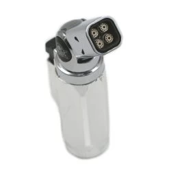 Briquet Silver Champ High 4 Flammes Turbo Orientable -Fournitures Pour Fumeurs briquet silver champ high 4 flammes turbo orientable 2