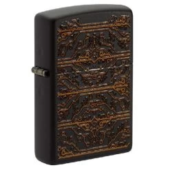 Briquet Zippo Circuit Pattern Noir Mat -Fournitures Pour Fumeurs briquet zippo circuit pattern noir mat 1