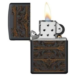 Briquet Zippo Circuit Pattern Noir Mat -Fournitures Pour Fumeurs briquet zippo circuit pattern noir mat 2
