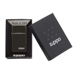 Briquet Zippo Slim - Ebony -Fournitures Pour Fumeurs briquet zippo slim ebony 2