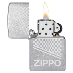Briquet Zippo Street Chrome Checkered -Fournitures Pour Fumeurs briquet zippo street chrome checkered 2