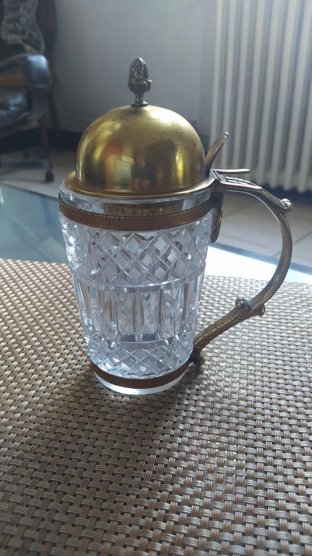 Briquet De Table 1950/1960 Cristal Et Bronze 10 Briquet De Table 1950/1960 Cristal Et Bronze – Image 8