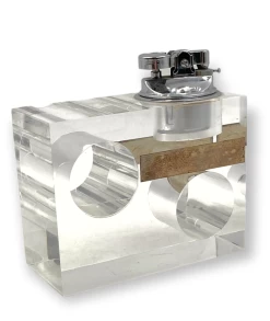 Briquet De Table Cubiste Clair Lucite Et Laiton, Italie Années 1970 -Fournitures Pour Fumeurs c8d0d6ef e6bd 41ba a3f1 1933c3662b16