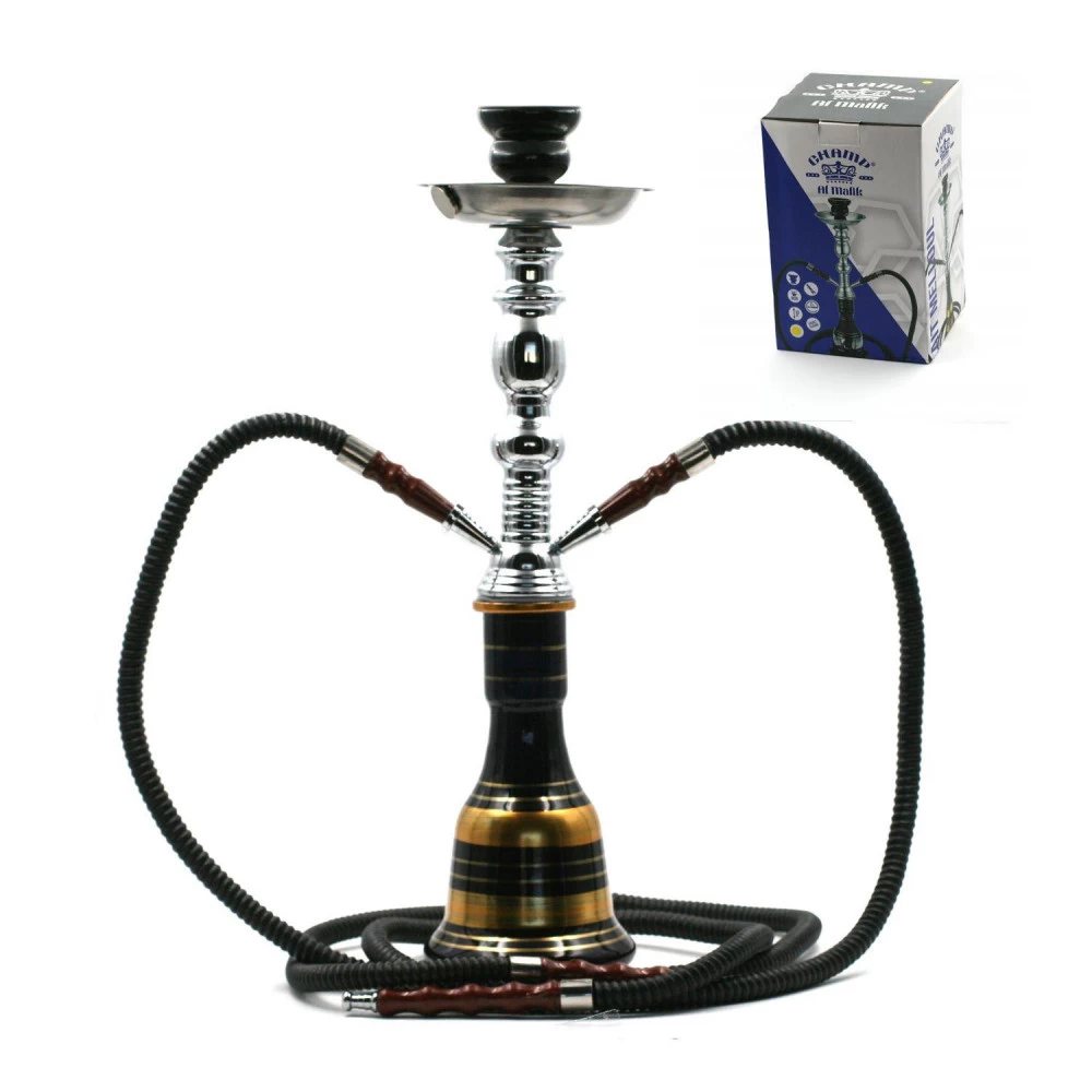 Chicha Al Malik - Double Tuyaux - Or 3 Chicha Al Malik - Double Tuyaux - Or
