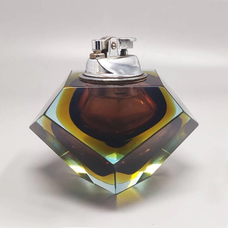 1960 Briquet De Table Rouge En Verre Sommerso De Murano Par Flavio Poli Pour Seguso. Fabriqué En Italie. 7 1960 Briquet De Table Rouge En Verre Sommerso De Murano Par Flavio Poli Pour Seguso. Fabriqué En Italie. – Image 5