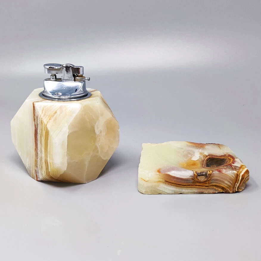 Cendrier Et Briquet En Onyx, Fabriqué En Italie, 1960 6 Cendrier Et Briquet En Onyx, Fabriqué En Italie, 1960 – Image 4