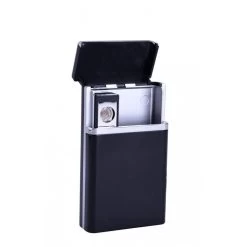 Champ Etui à Cigarettes Avec Allume-Cigarette - Noir -Fournitures Pour Fumeurs etui a cigarettes avec allume cigarette noir 4