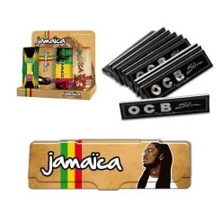 Etui Jamaica + 10 Feuilles OCB Slim - Modèle 2 -Fournitures Pour Fumeurs etui jamaica 10 feuilles ocb slim modele 2 1