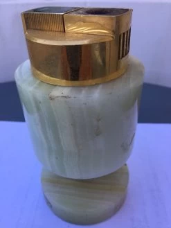 Briquet De Table En Onyx Année 60/70 Marron Et Vert -Fournitures Pour Fumeurs f47d8561 4532 44f1 9e4d 149877d577ed