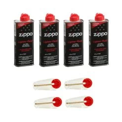 Lot De 4 Recharges D'essence Original Zippo + 4 Pierres à Briquet -Fournitures Pour Fumeurs lot de 4 recharges d essence original zippo 4 pierres a briquet 3