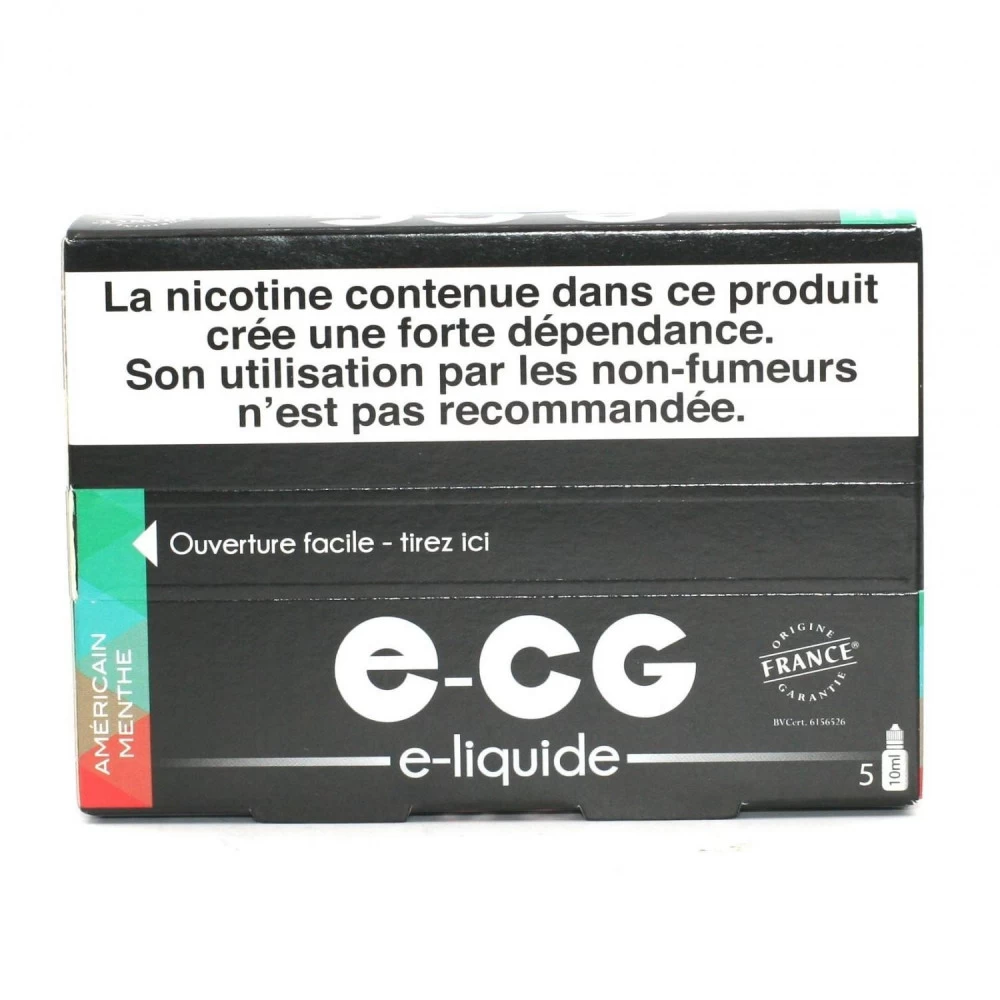 Lot De 5 Flacons E-CG - Américain Menthe 6 Mg/ml 4 Lot De 5 Flacons E-CG - Américain Menthe 6 Mg/ml – Image 2